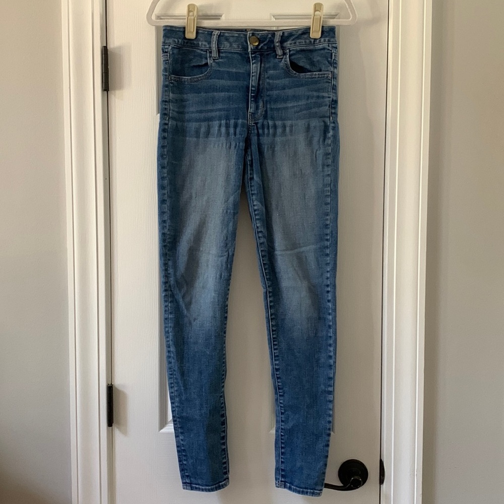 American Eagle Hi-Rise Jeggings, Size 8 Long